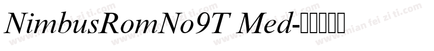 NimbusRomNo9T Med字体转换